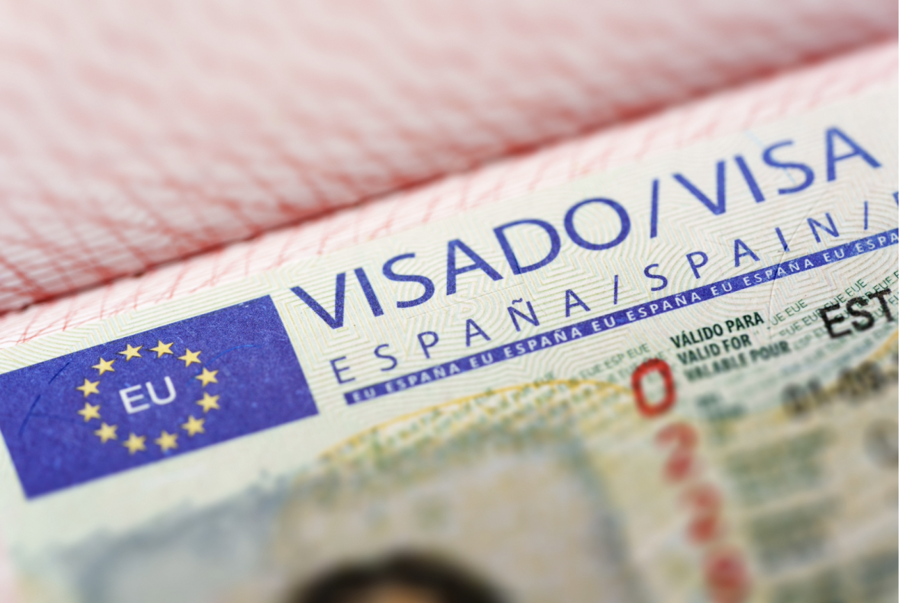 Documento oficial de visado español