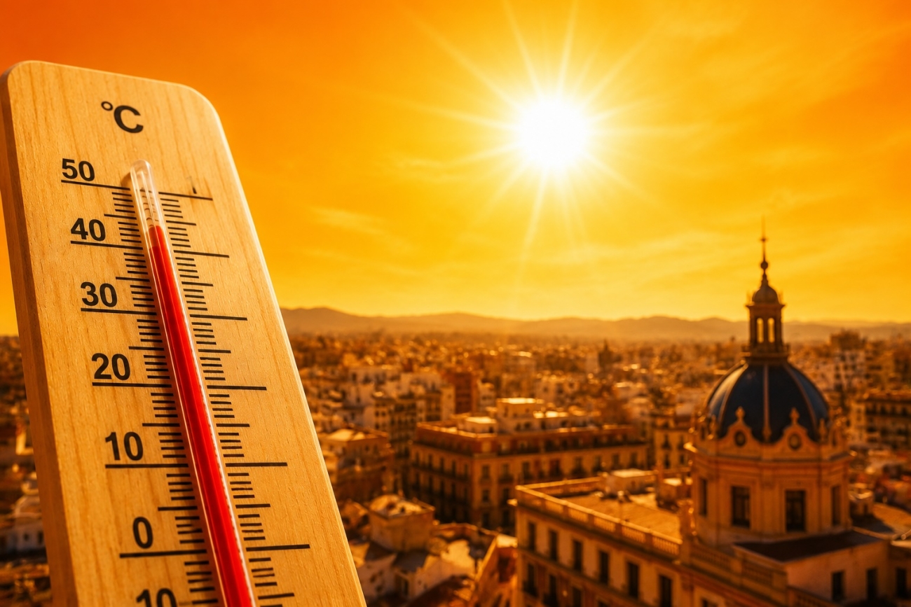 Primera ola de calor en España con temperaturas extremas y ambiente veraniego en varias ciudades del país.