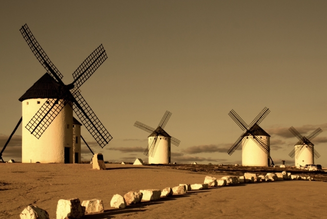Molinos en La Mancha, una de las señas de identidad 