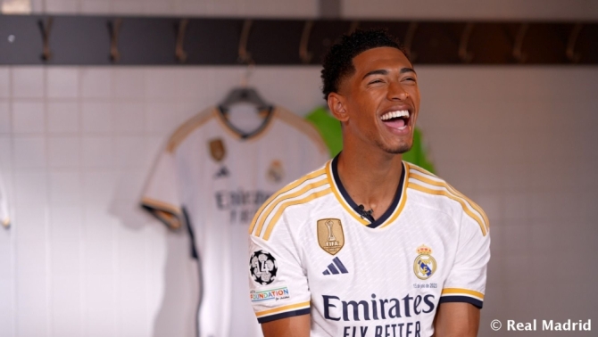 Jude Bellingham se divierte con el Real Madrid