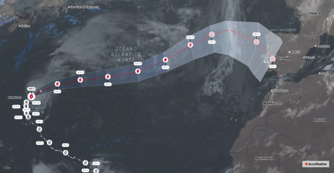 Imagen de la noticia: Huracán Gabrielle (no Gabriel): ¿llegará a España como borrasca?
