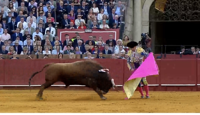 Morante de la Puebla toreando en Sevilla