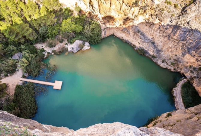 El Charco Azul, llamado así por la tonalidad de sus aguas