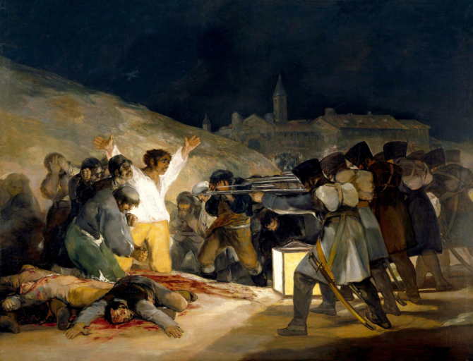 Fusilamientos del 3 de mayo de 1808 en Madrid, cuadro de Francisco de Goya sobre la represión francesa