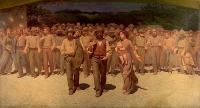 Il Quarto Stato de Giuseppe Pellizza da Volpedo, pintura de 1901 que representa una marcha de trabajadores