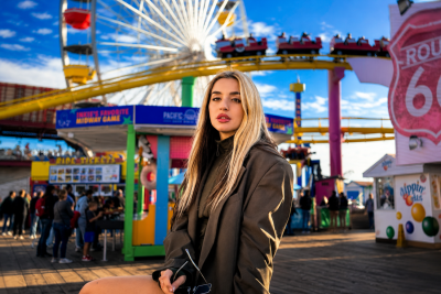 Lola Índigo posa en un recinto ferial en una imagen relacionada con GRX La Feria en Granada.
